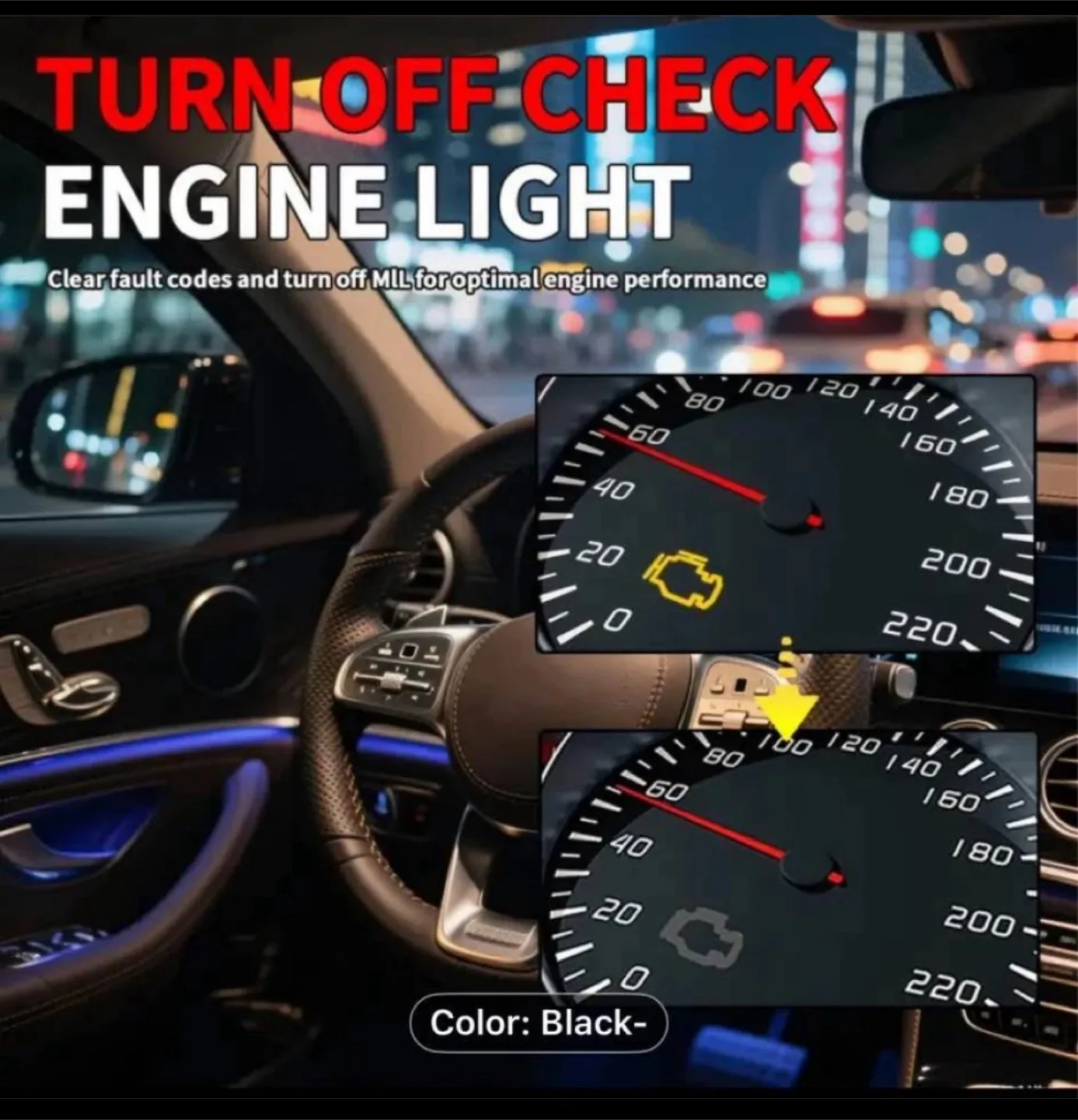 Car OBD2 Scanner, Engine Fault Code Reader image indicator(7)