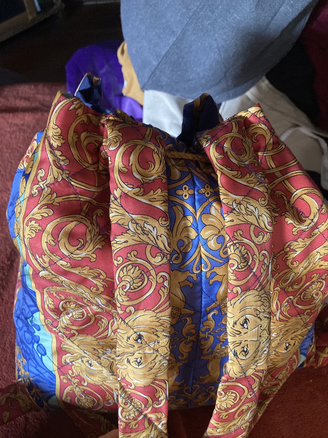 Versace Inspired Drawstring Backpack