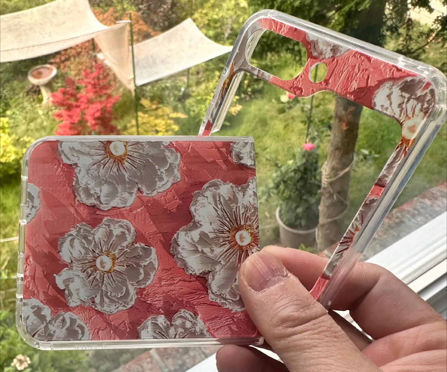 For Z Flip5 Clear Case - Floral Design image indicator(3)