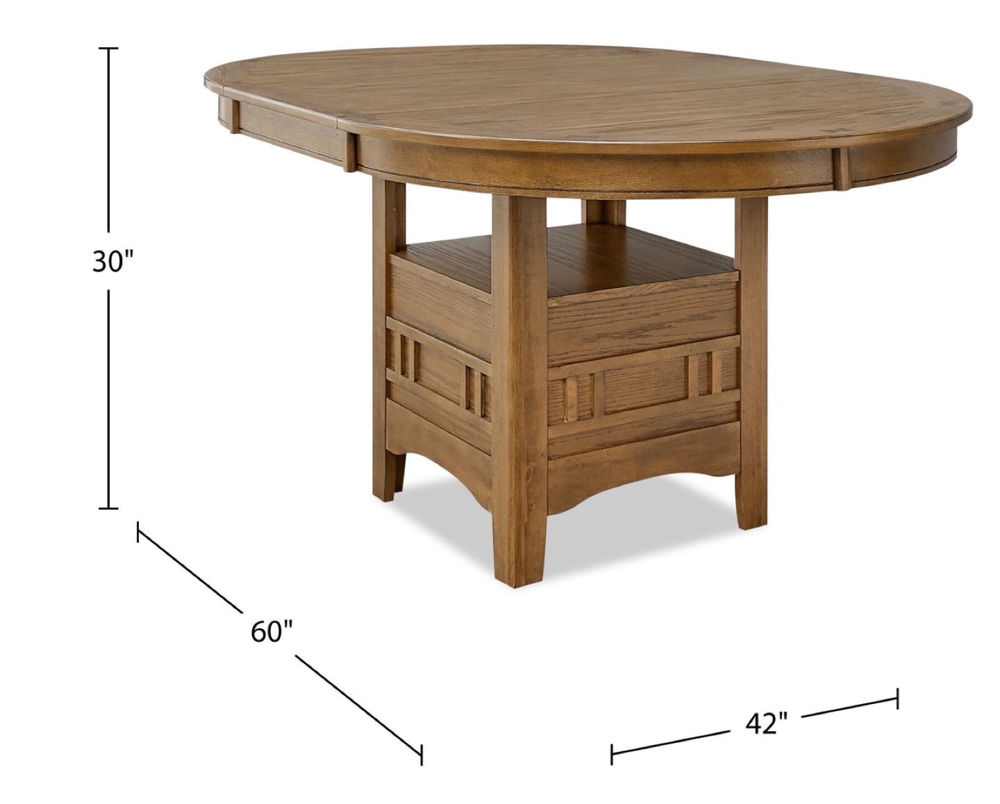 Round Dining Table with 4 Chairs - Dark Brown - photo 2