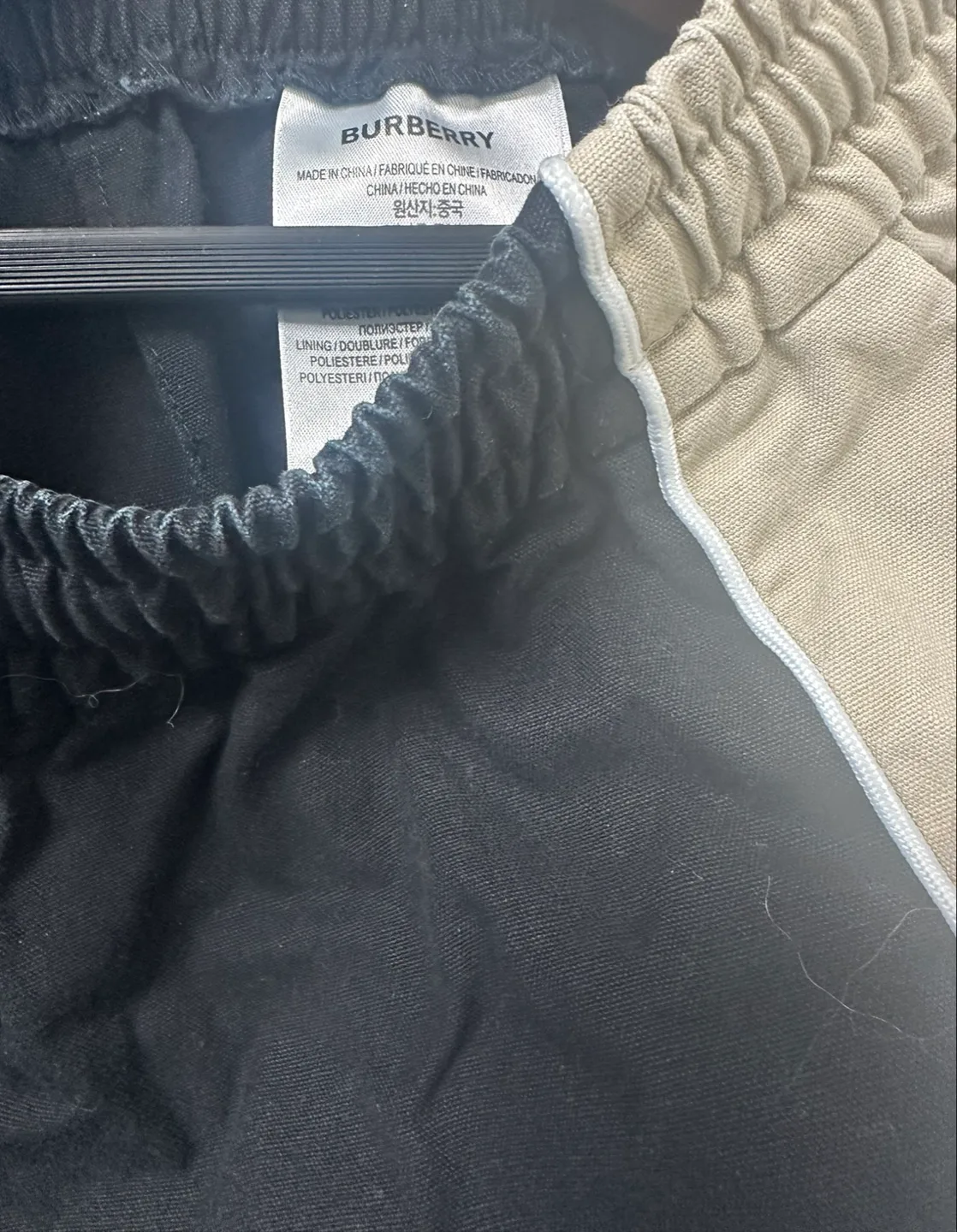 Burberry Black & Beige Track Pants image indicator(2)