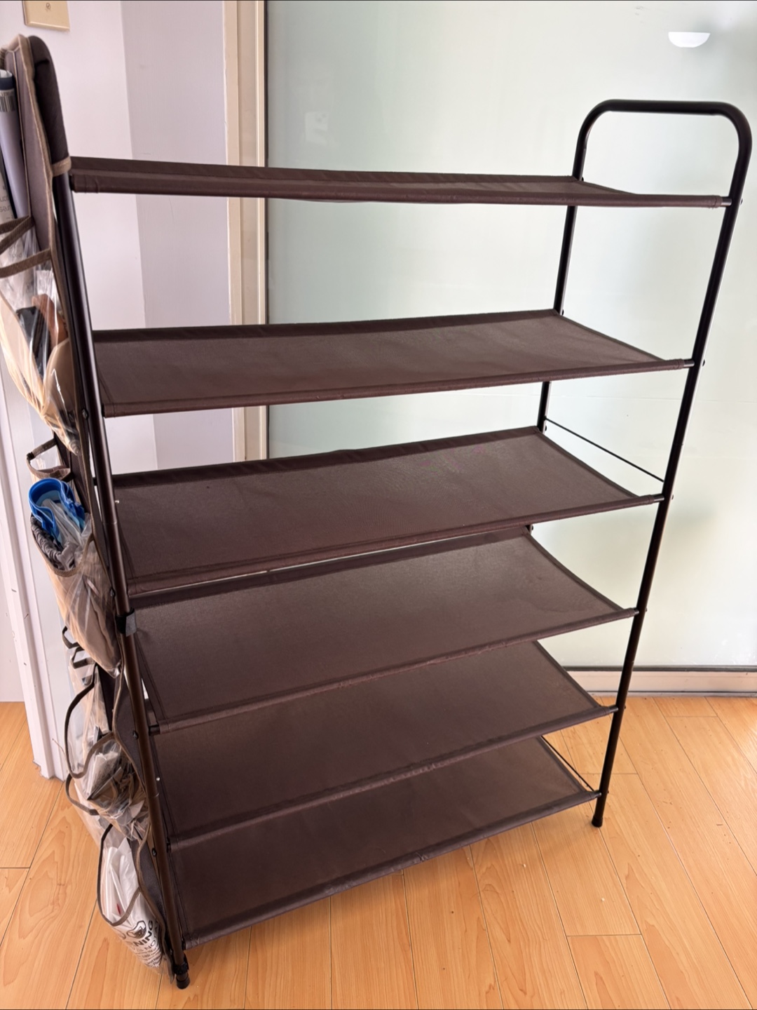 6-Tier Shoe Shelf Rack Storage Organizer with Hanging Pockets - photo 5