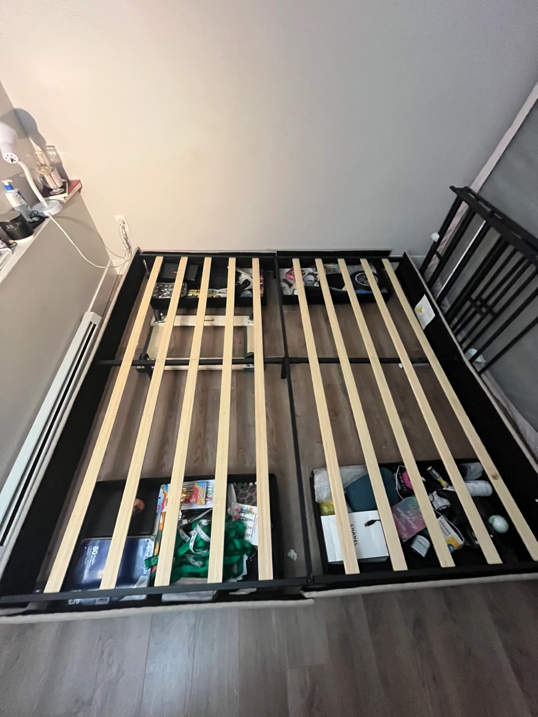 King size Bed Frame with Storage Drawers - photo 2