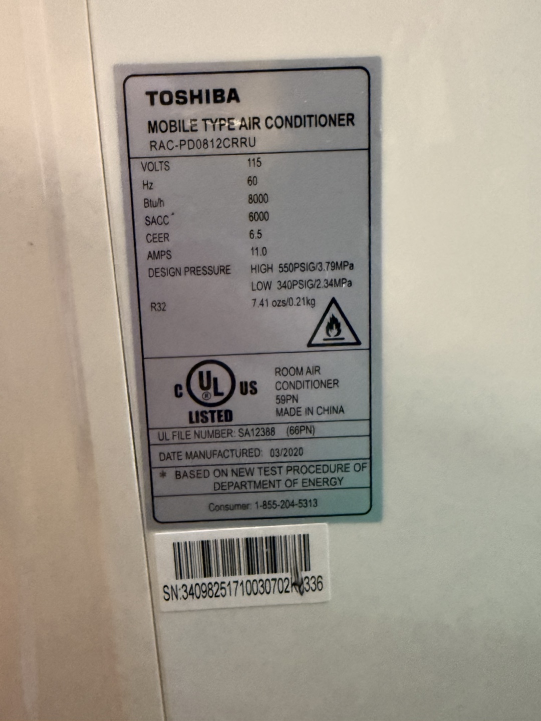 Toshiba Portable Air Conditioner - photo 4