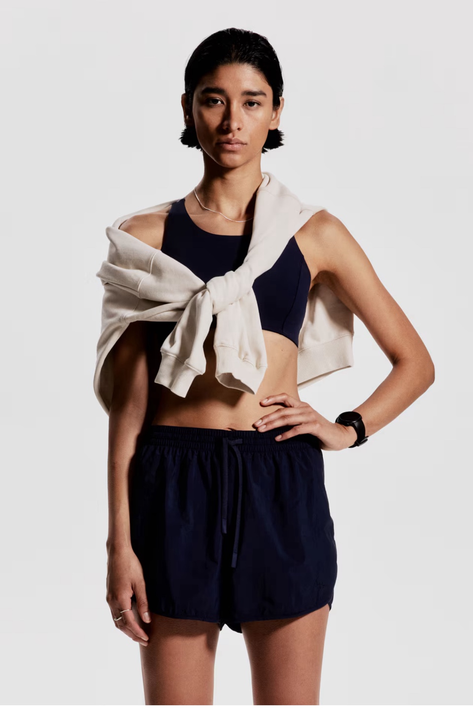 H&M navy lightweight running shorts M - photo 4