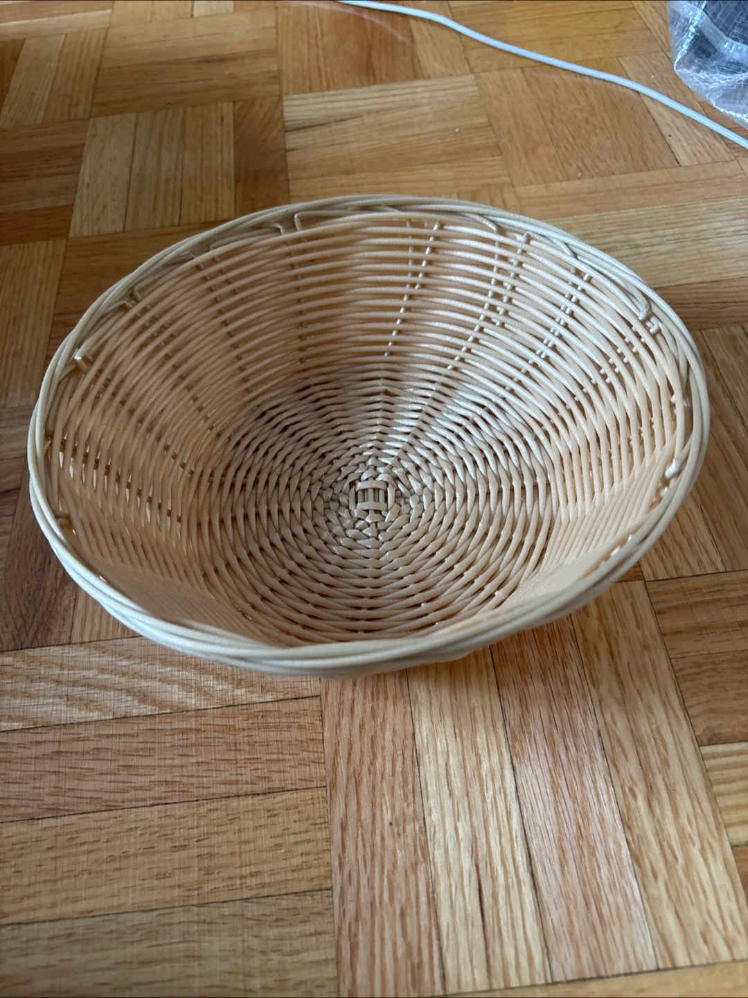 Wicker Basket - Beige, Round, 8 inch diameter image indicator(2)