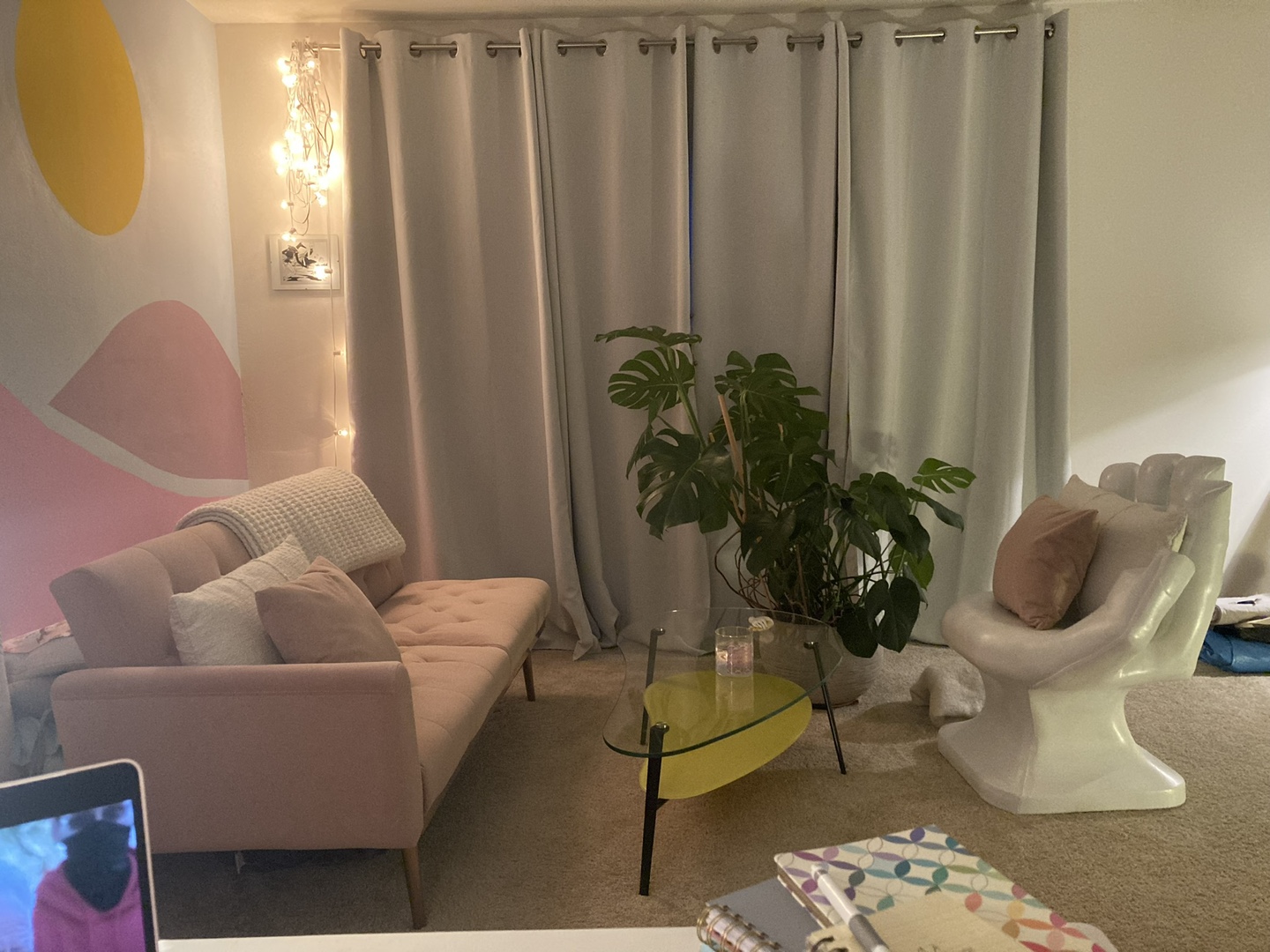 Pink Tufted Sofa - photo 2