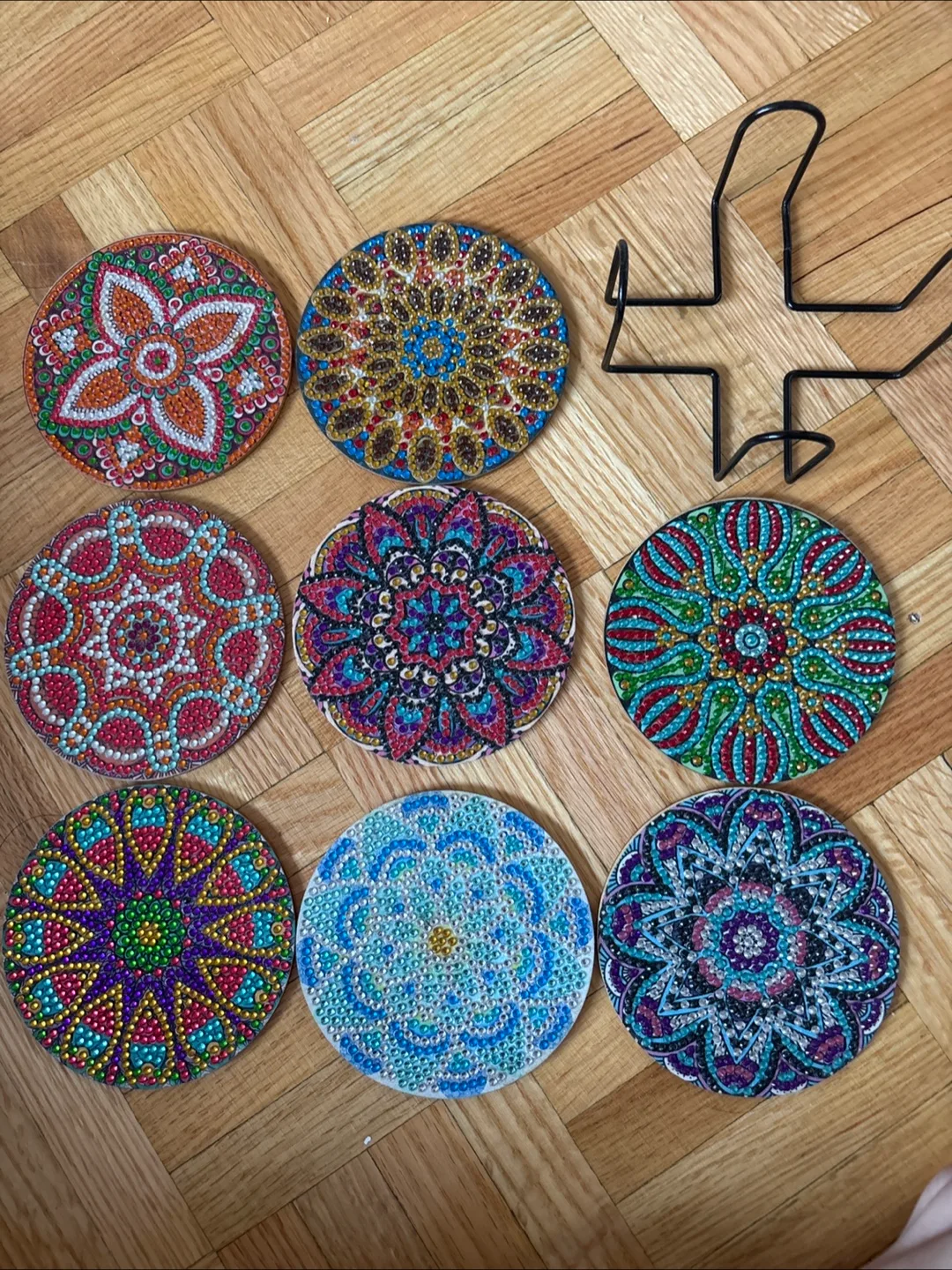 Handmade Mandala Coasters (Set of 9) thumbnail