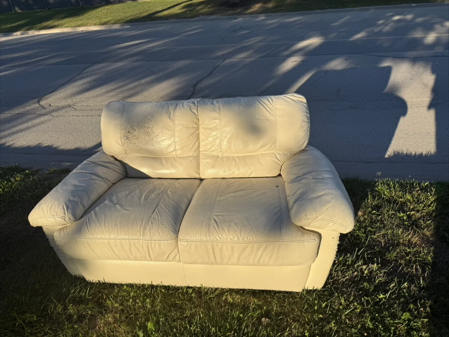 Cream Loveseat Sofa - Gently Used thumbnail