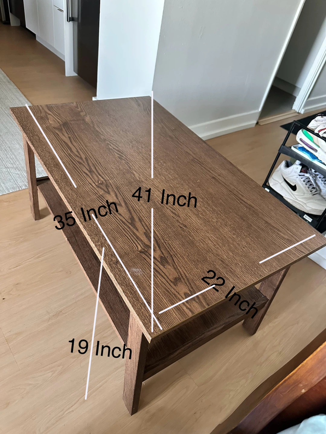 Brown Wood Coffee Table for living room - photo 2