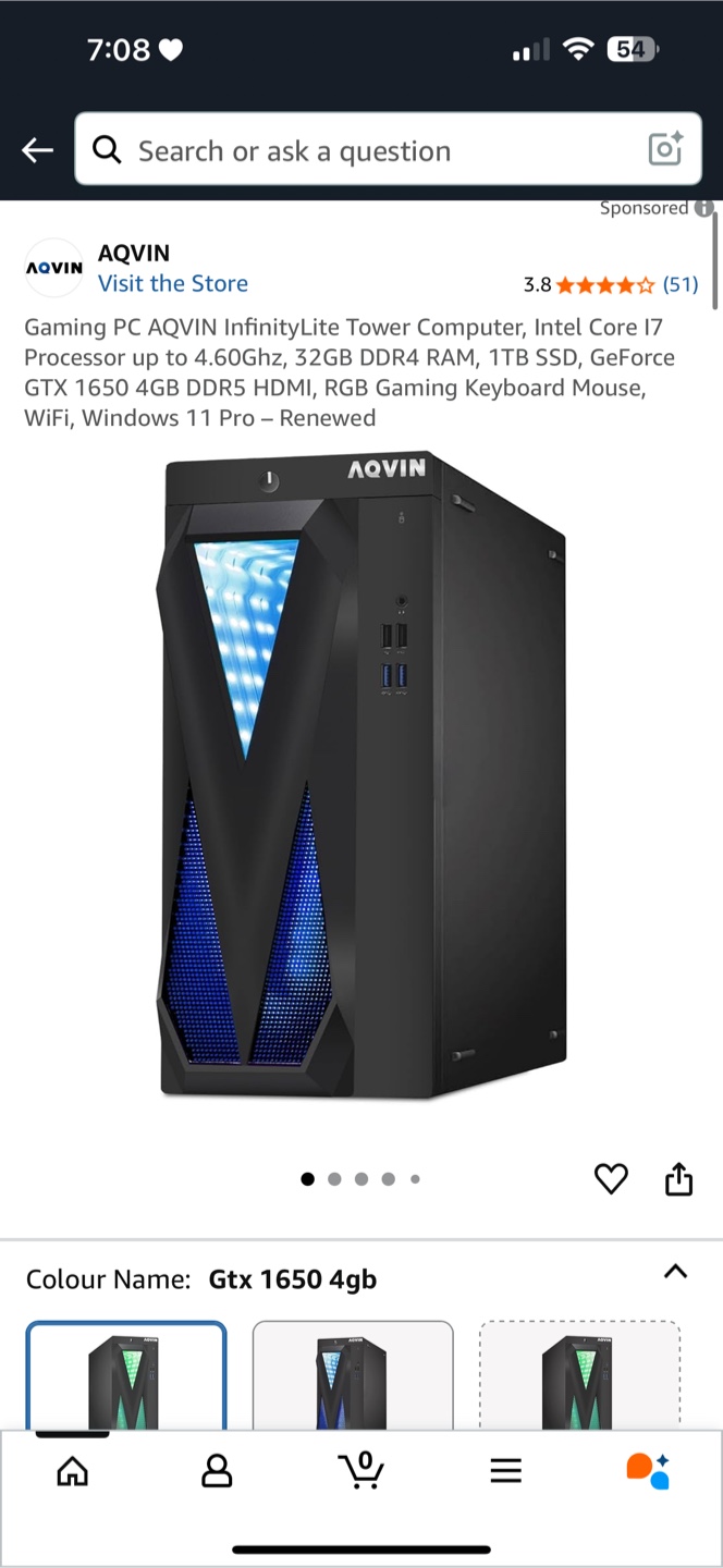 AQVIN InfinityLite Gaming PC - GTX 1650 i7 - photo 2