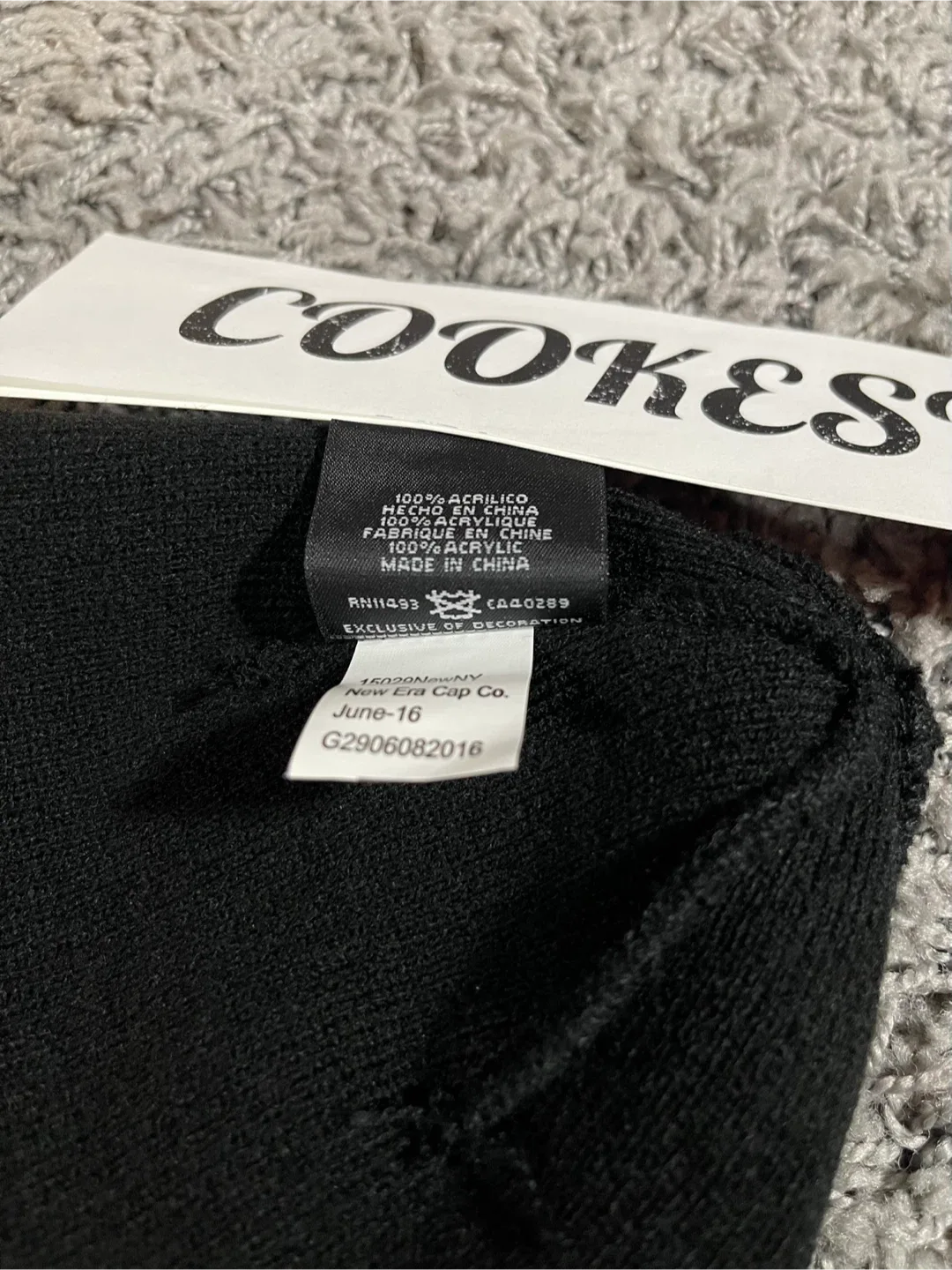 2018FW Supreme x New Era Box Logo Beanie Black image indicator(6)