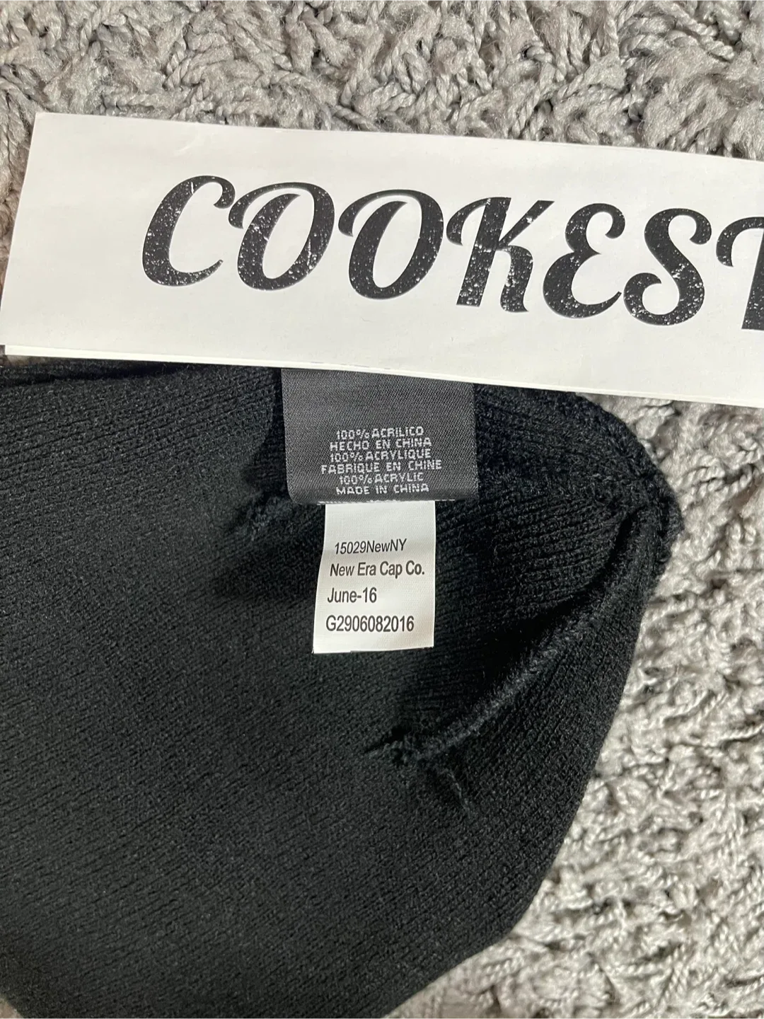 2018FW Supreme x New Era Box Logo Beanie Black image indicator(5)