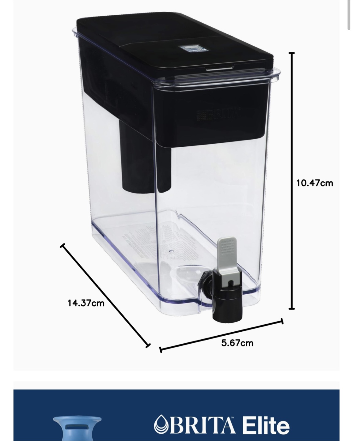 Brita Elite Extra Large 27 Cup Filtered Water Dispenser