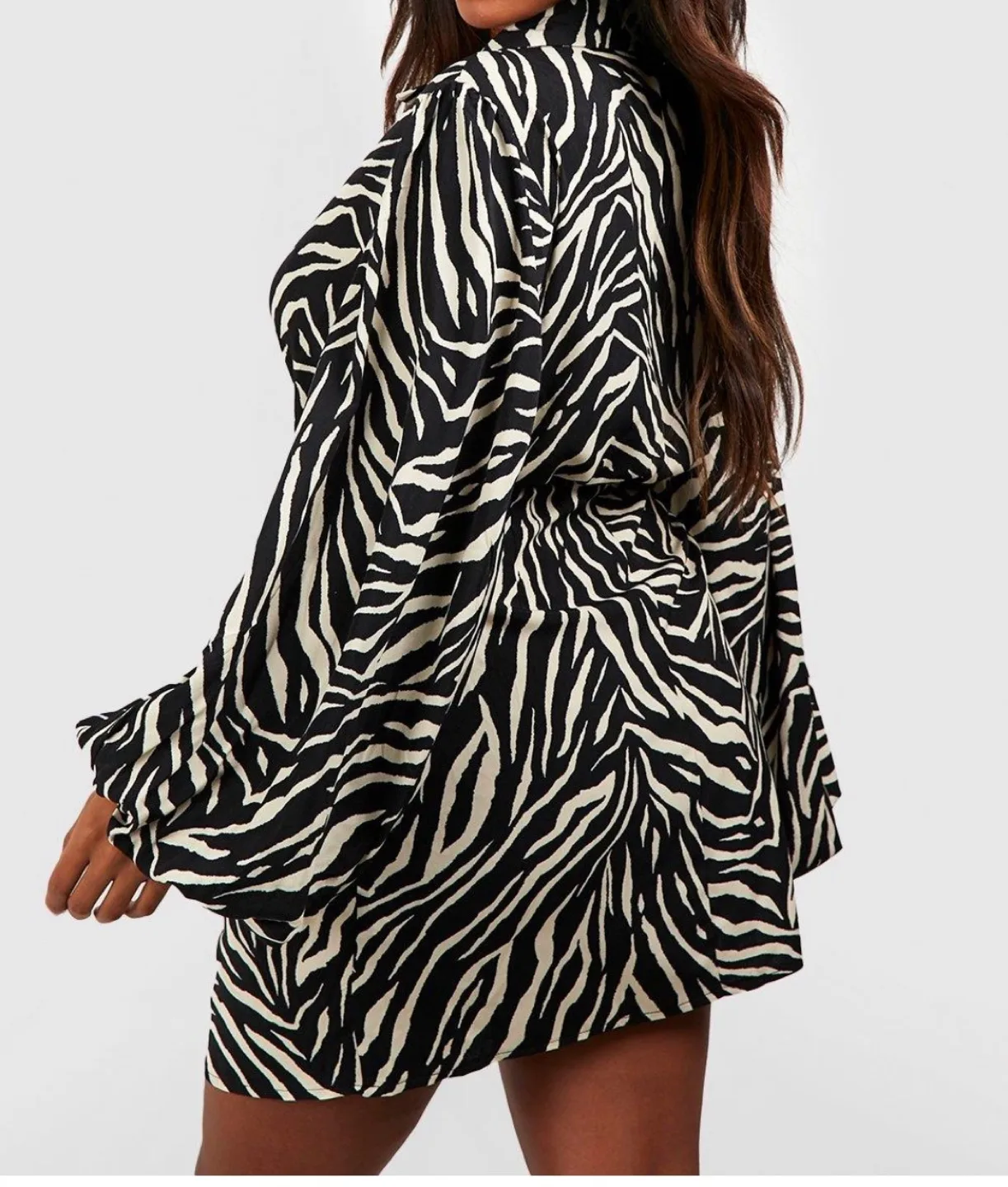 The Drop Zebra Print Wrap Dress - Size 3X image indicator(3)