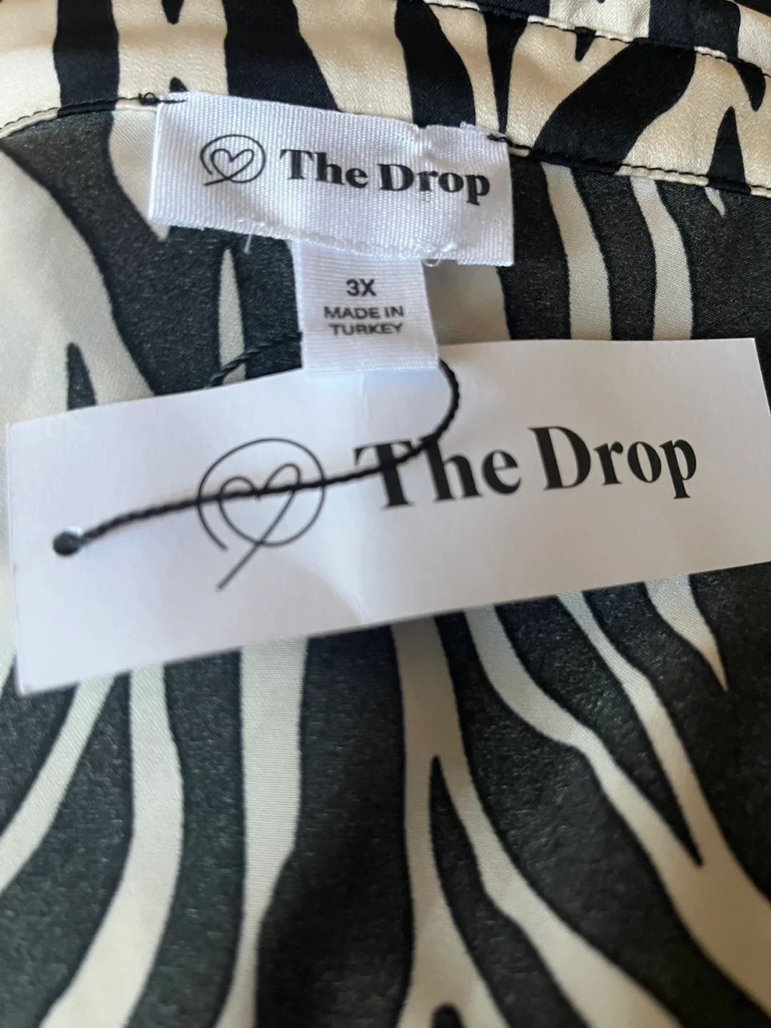 The Drop Zebra Print Wrap Dress - Size 3X thumbnail