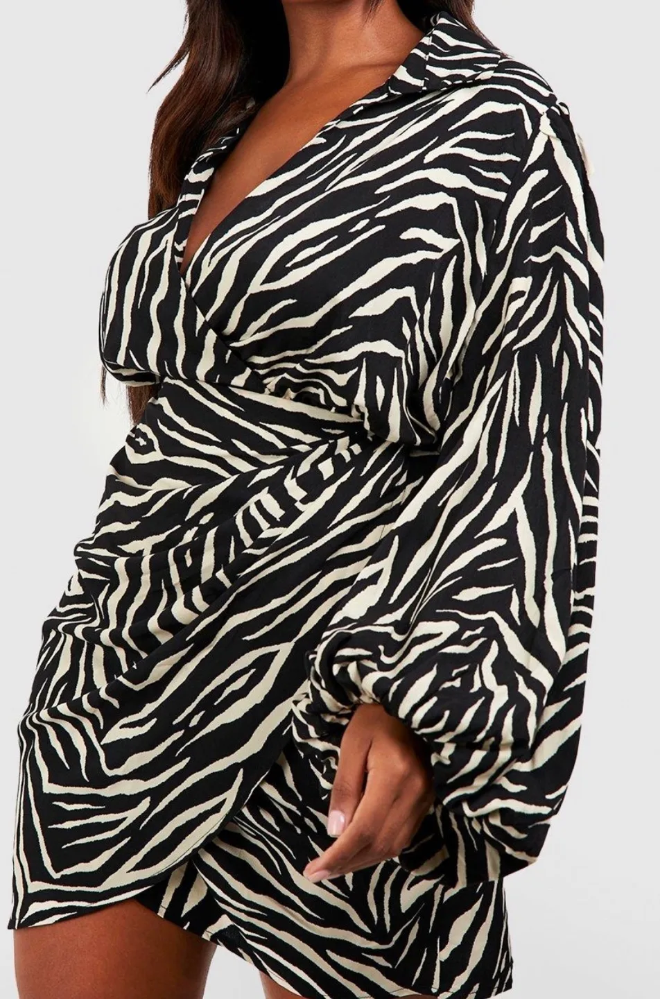 The Drop Zebra Print Wrap Dress - Size 3X image indicator(2)