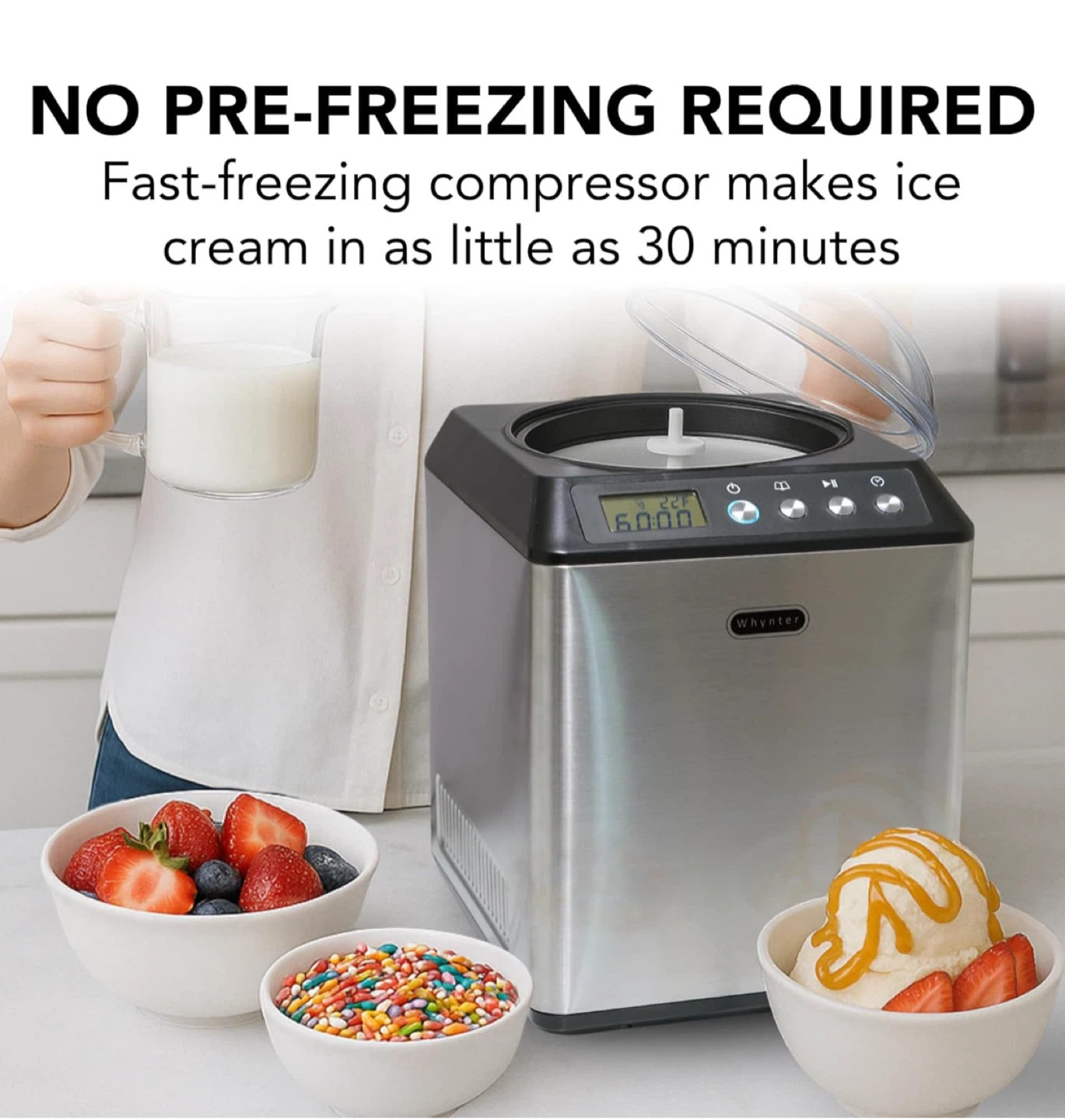 Whynter 2.1 Quart Upright Ice Cream Maker - photo 3