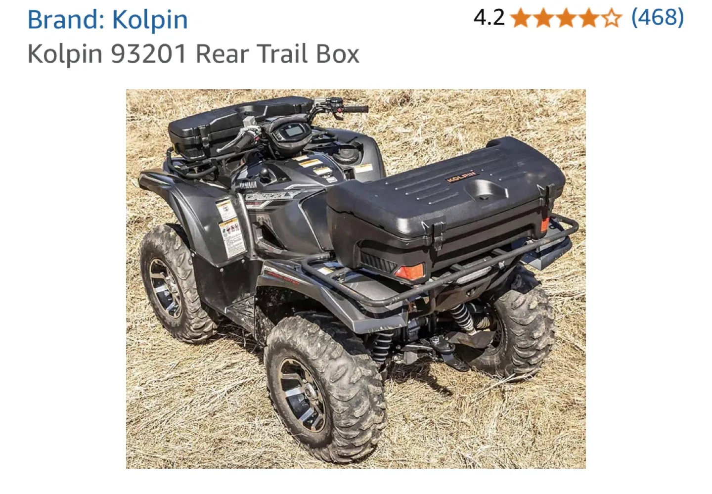 Kolpin 93201 Rear Trail Box - ATV Storage image indicator(3)