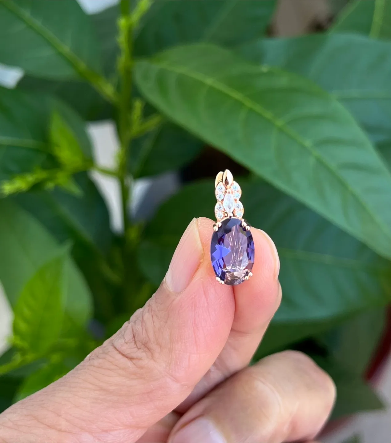 Purple zircon Drop Earrings. Amethyst inspired image indicator(3)