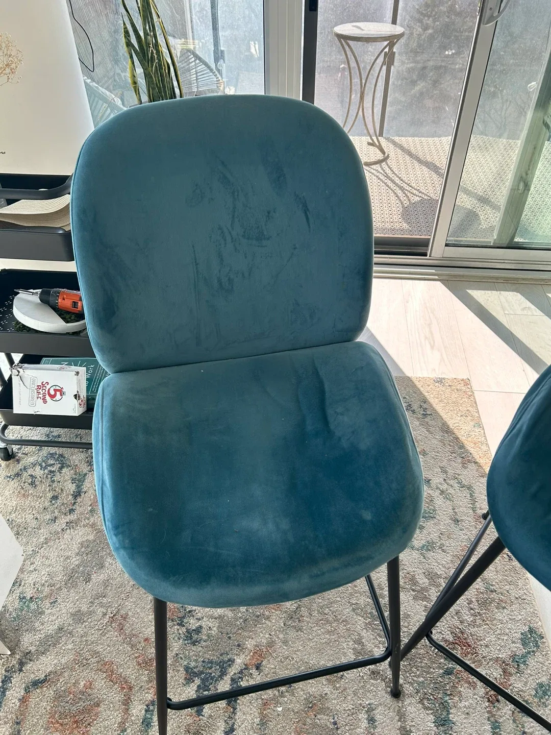 Blue Velvet Counter Stools image indicator(2)