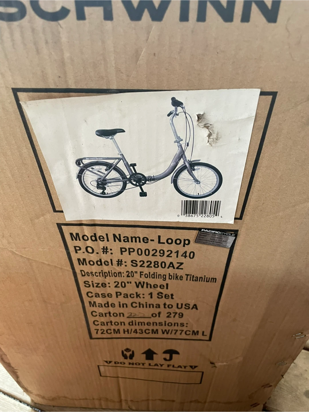 Schwinn Loop 20" Folding Bike - Titanium - photo 2