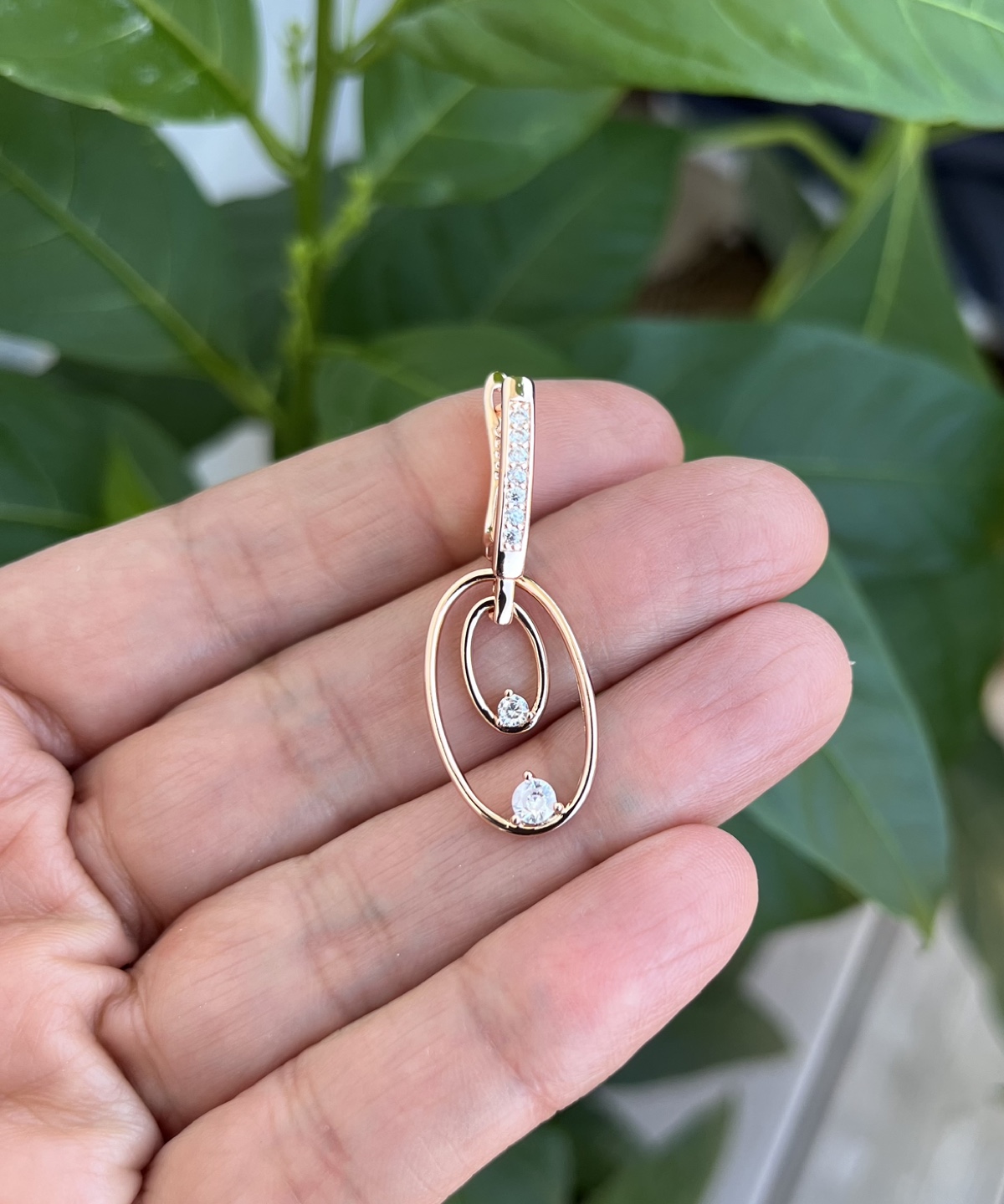 Rose Gold Dangle Earrings. Gold plated - photo 3