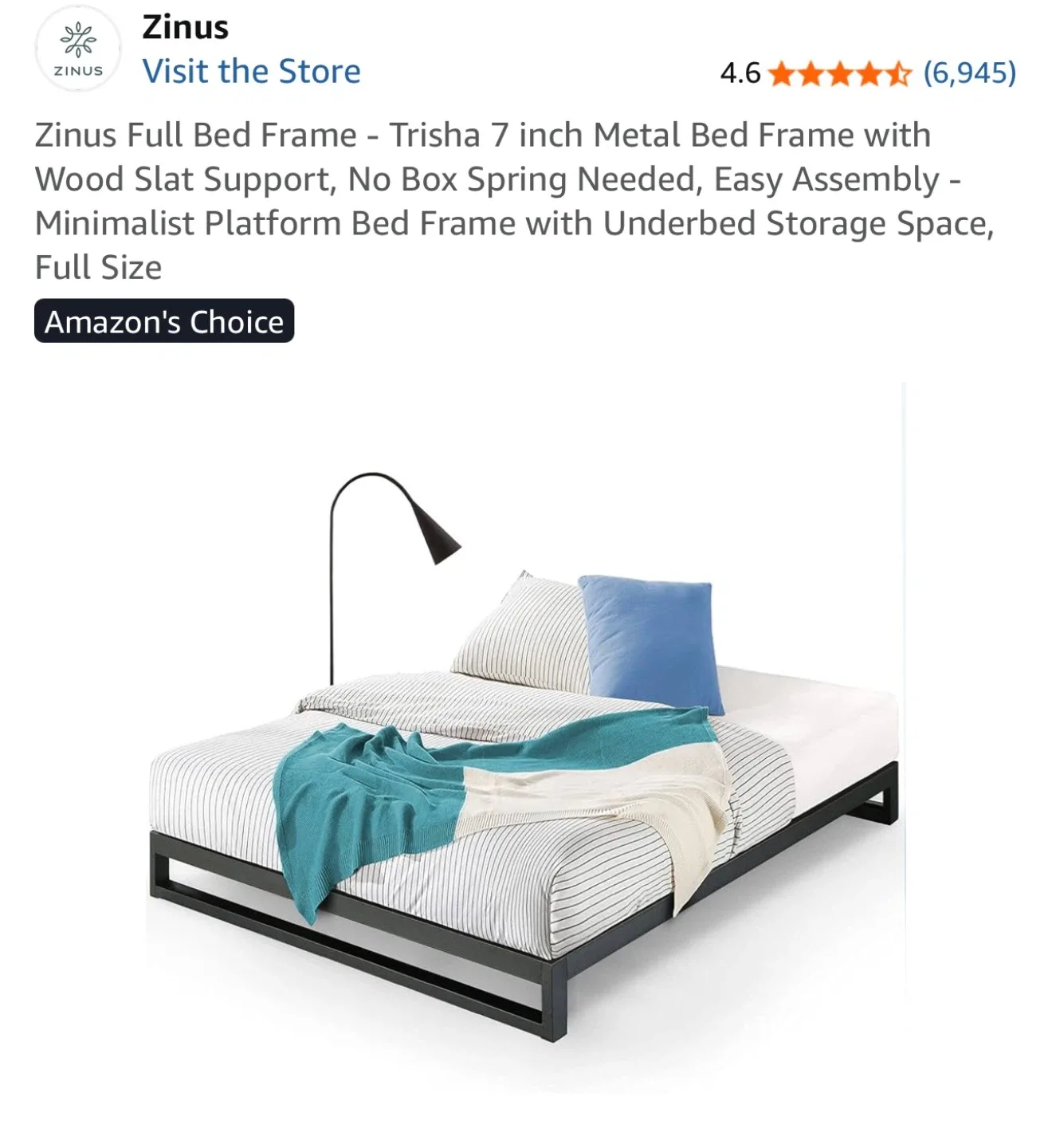 Zinus Trisha Full Size Metal Bed Frame image indicator(3)