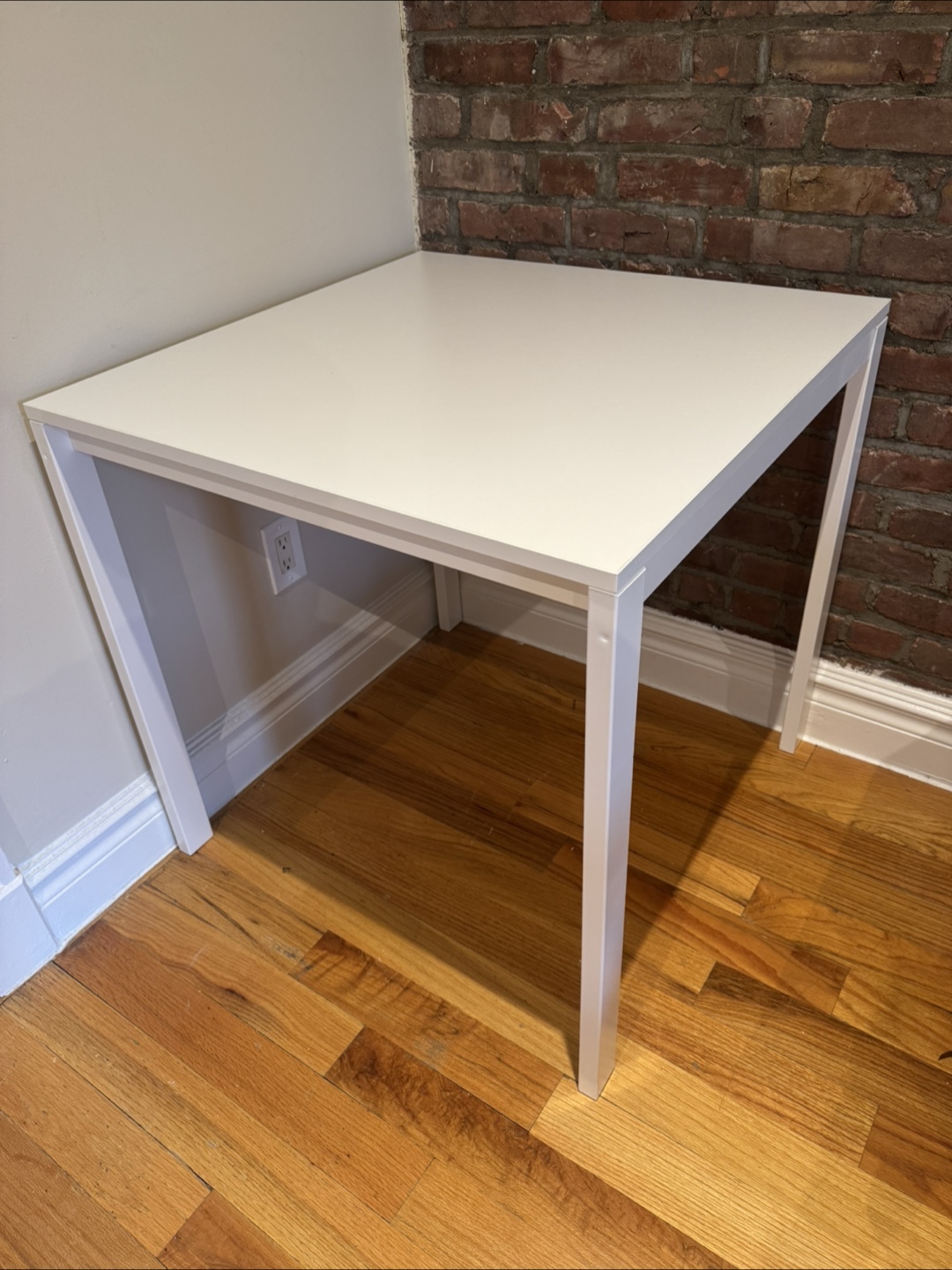 White IKEA Melltorp Table