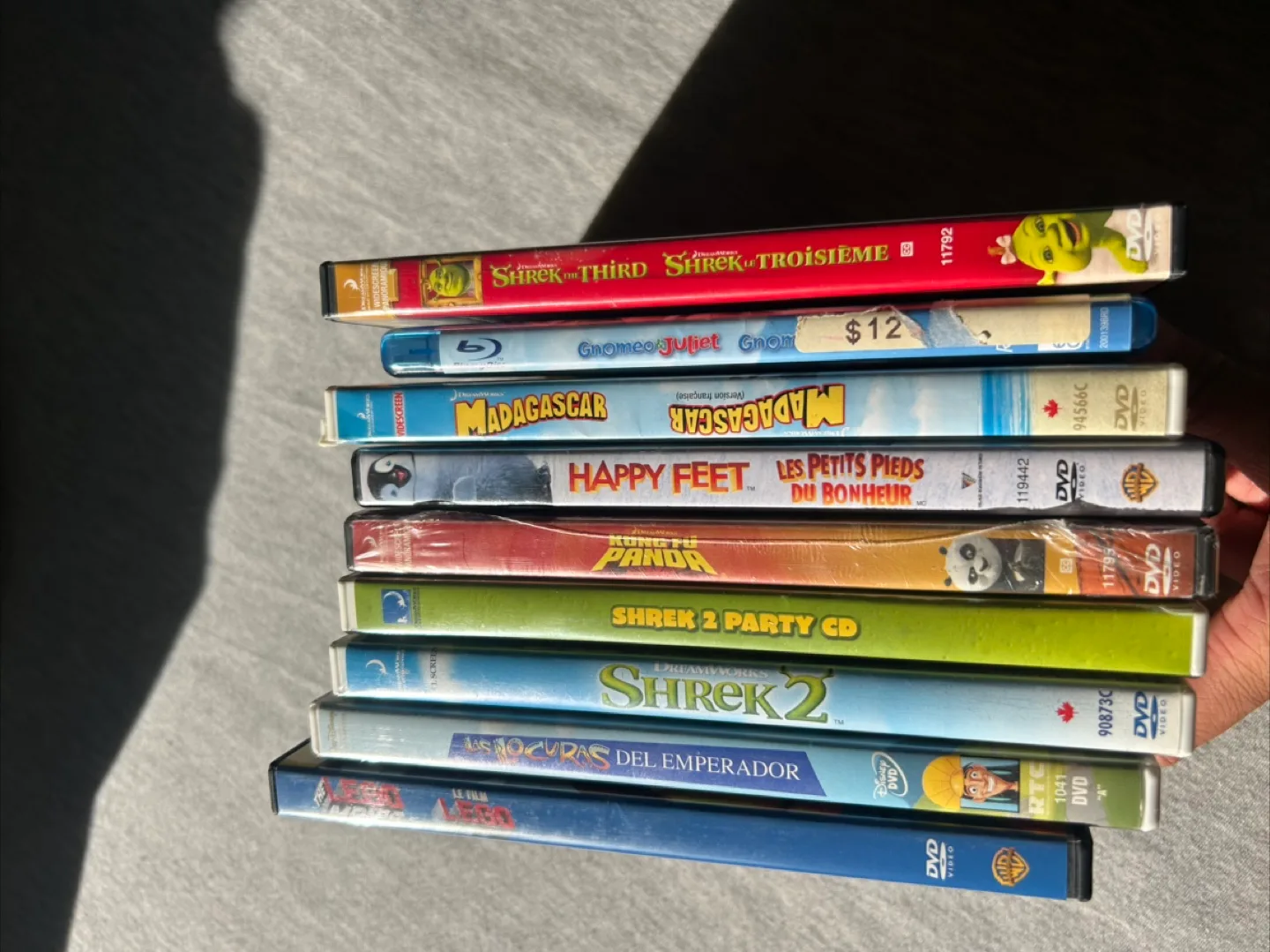 Kids DVD Lot - Shrek, Madagascar, Lego Movie thumbnail