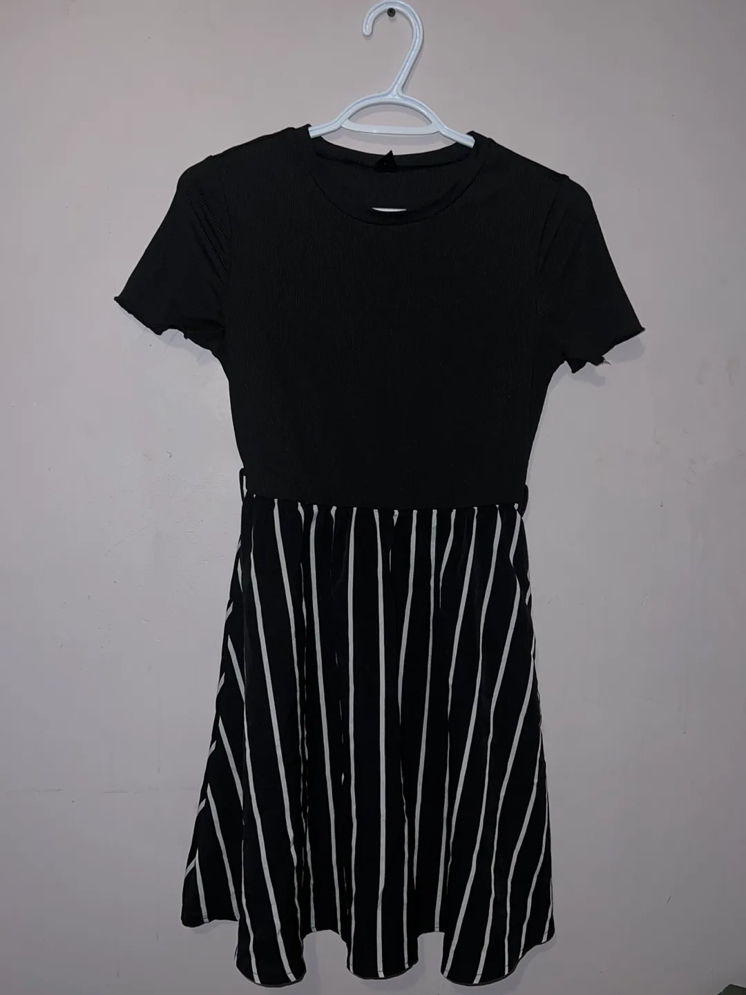 Black & White Striped Dress thumbnail