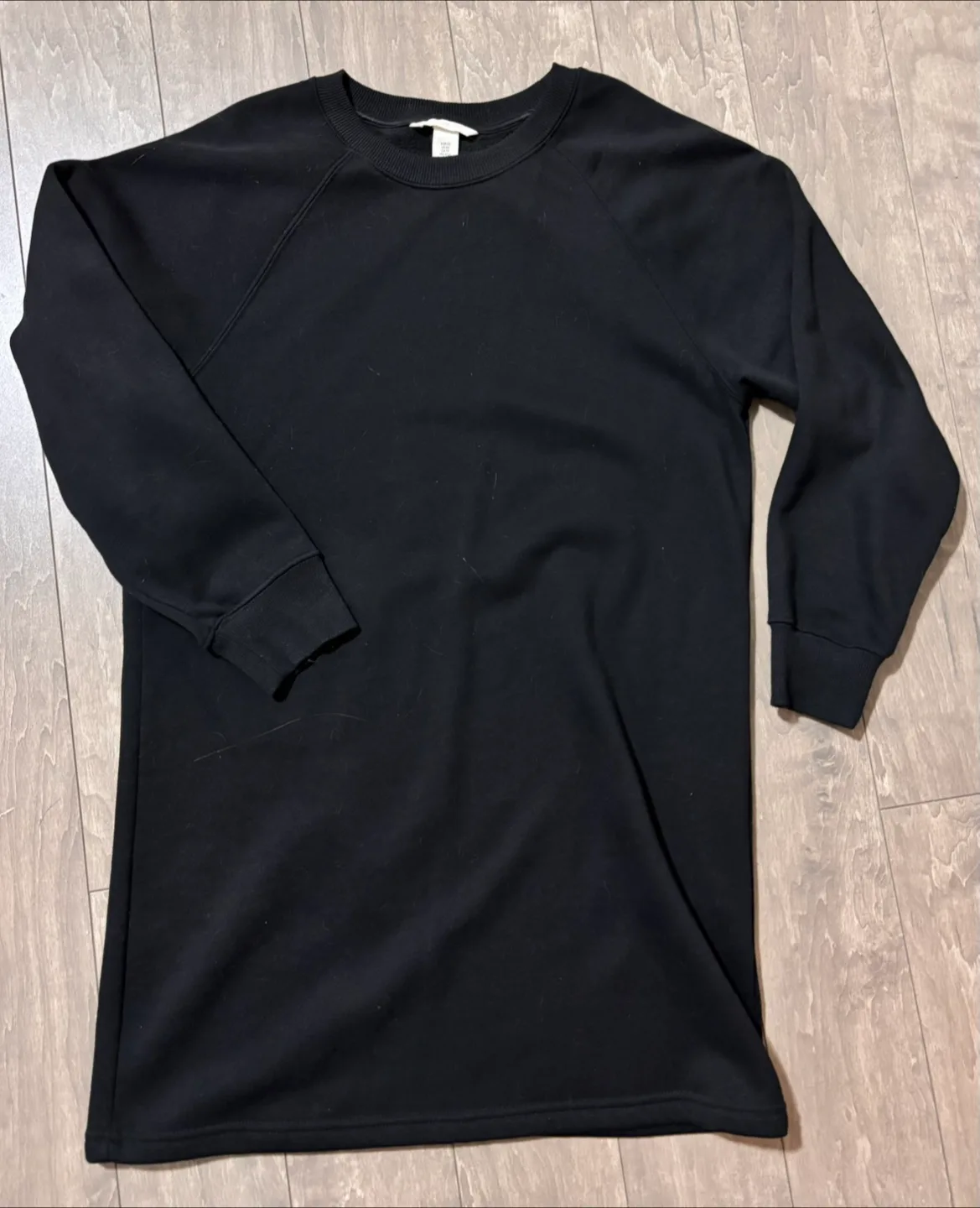 H&M Black XS Sweatshirt Dress thumbnail