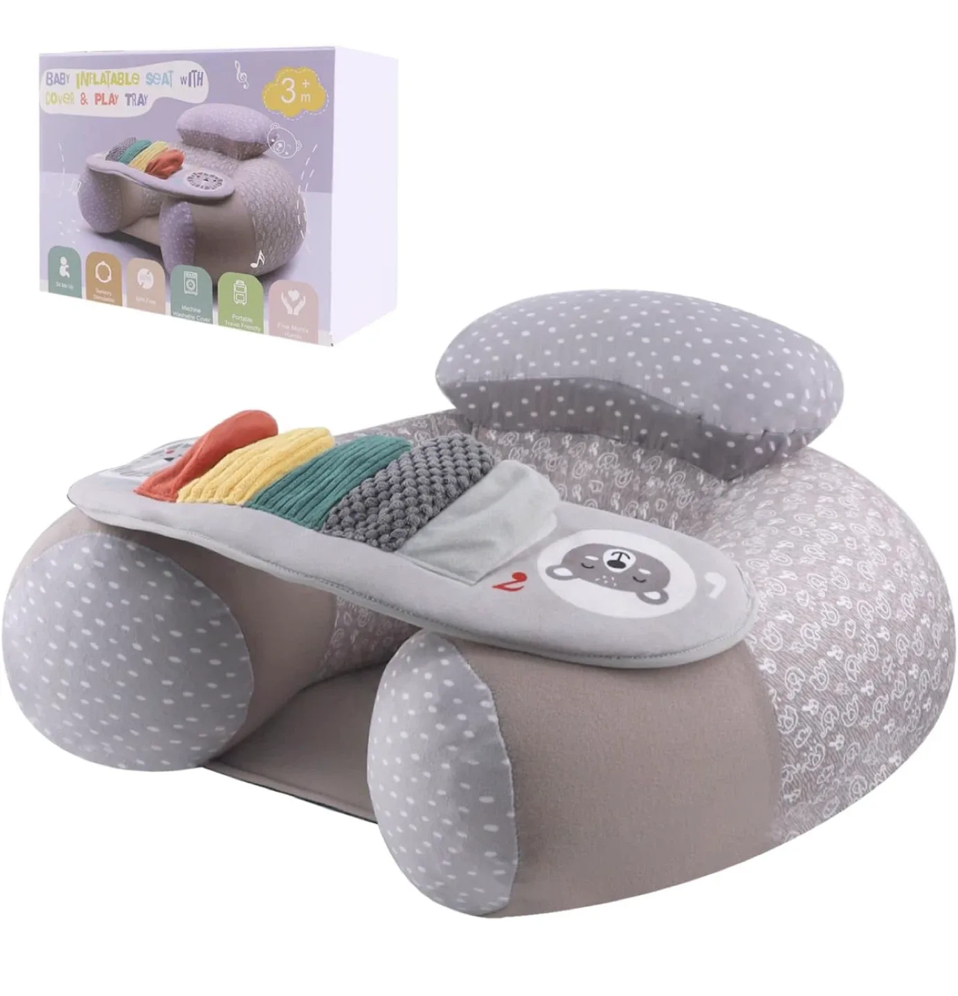 Baby Inflatable Seat with Cover & Play Tray thumbnail