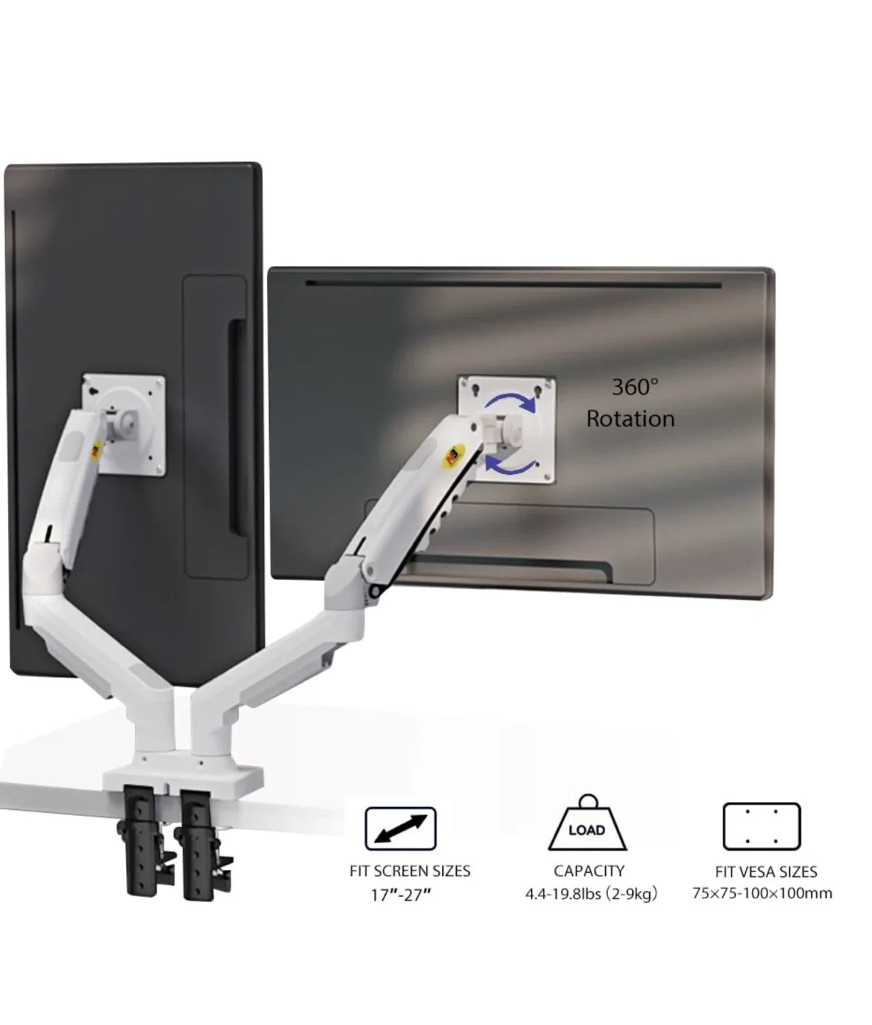 NB Dual Monitor Desk Mount Stand image indicator(4)