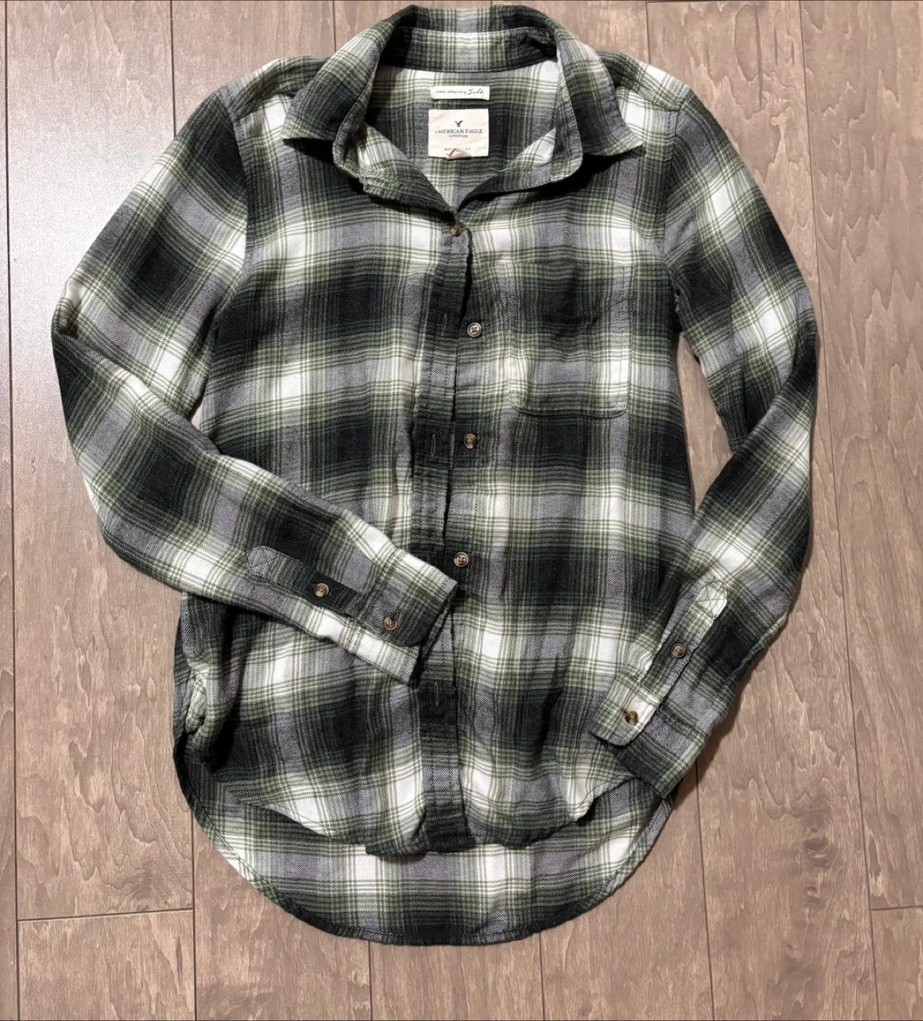 American Eagle Plaid Flannel - XXS thumbnail