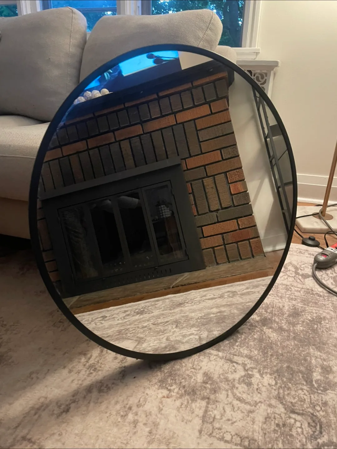 Round Black Framed Mirror image indicator(2)