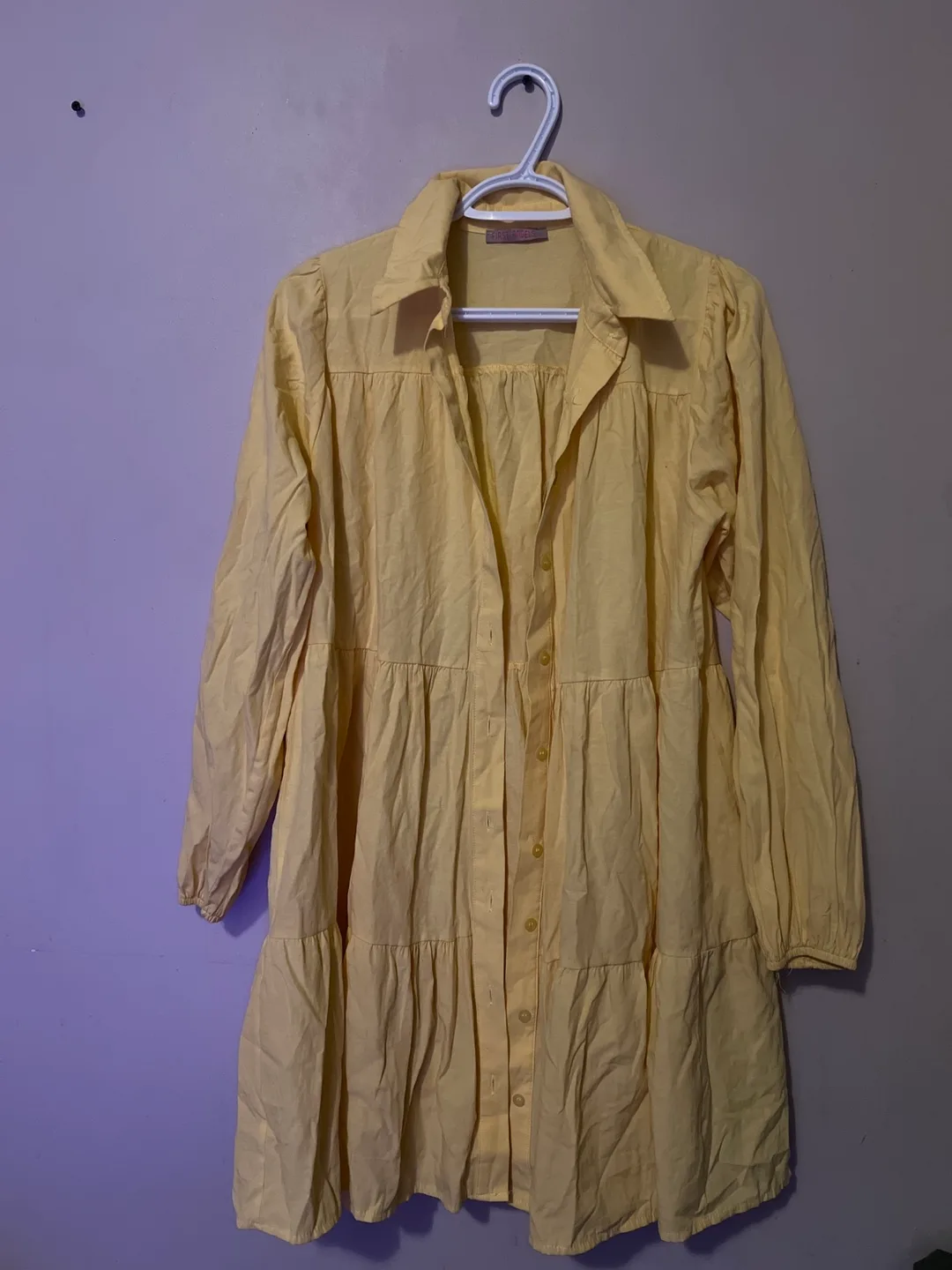 First Rites Yellow Tiered Dress thumbnail