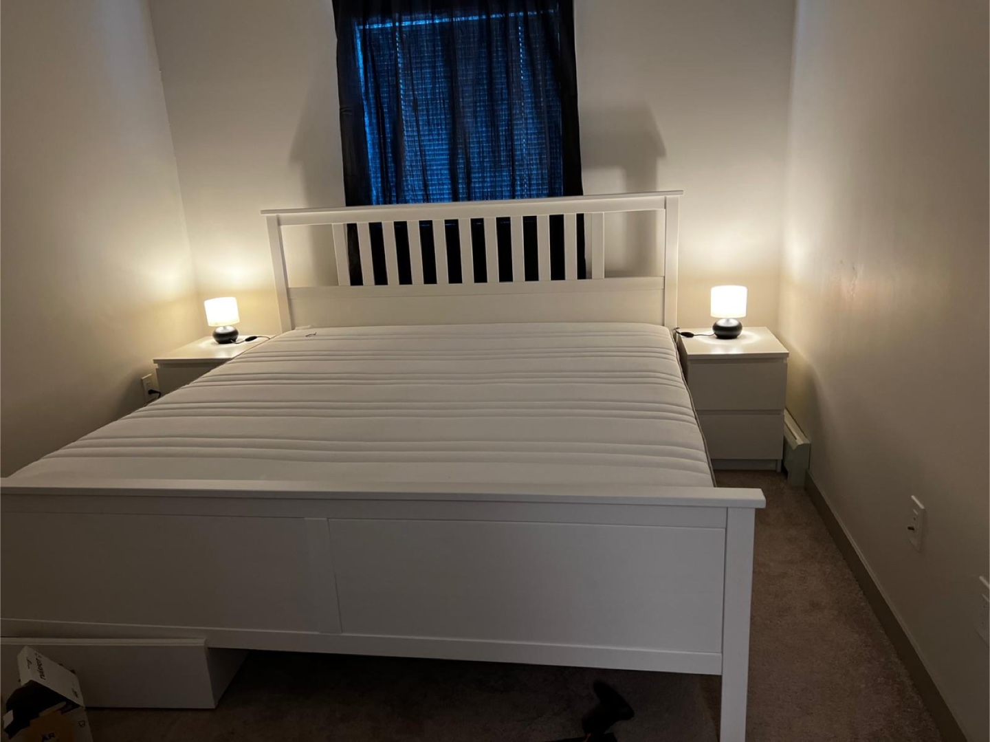 IKEA Hemnes King Bed Frame - White Stain