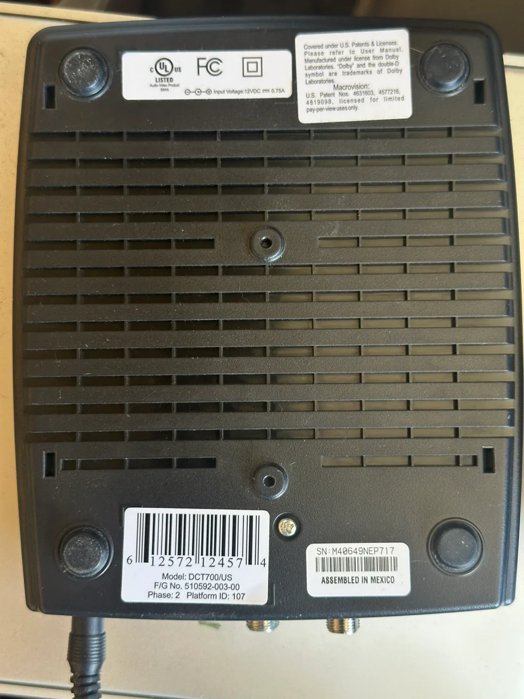 Free! Motorola digital cable terminal and AC adapter image indicator(3)