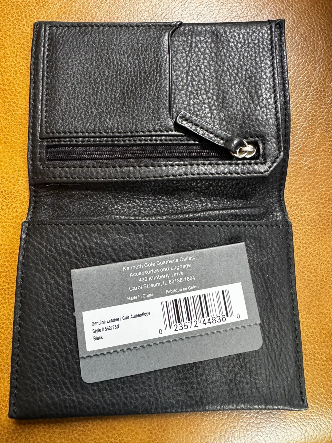 Kenneth Cole Reaction Black Leather Passport Wallet image indicator(3)