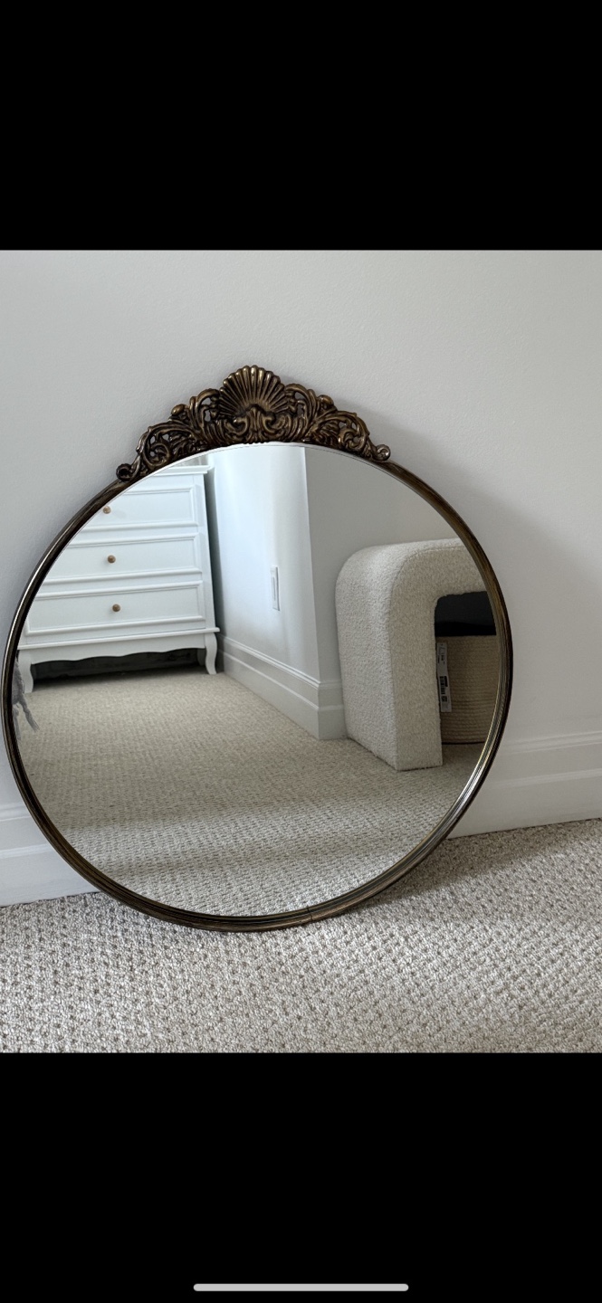 Ornate Round Wall Mirror from Urban Barn