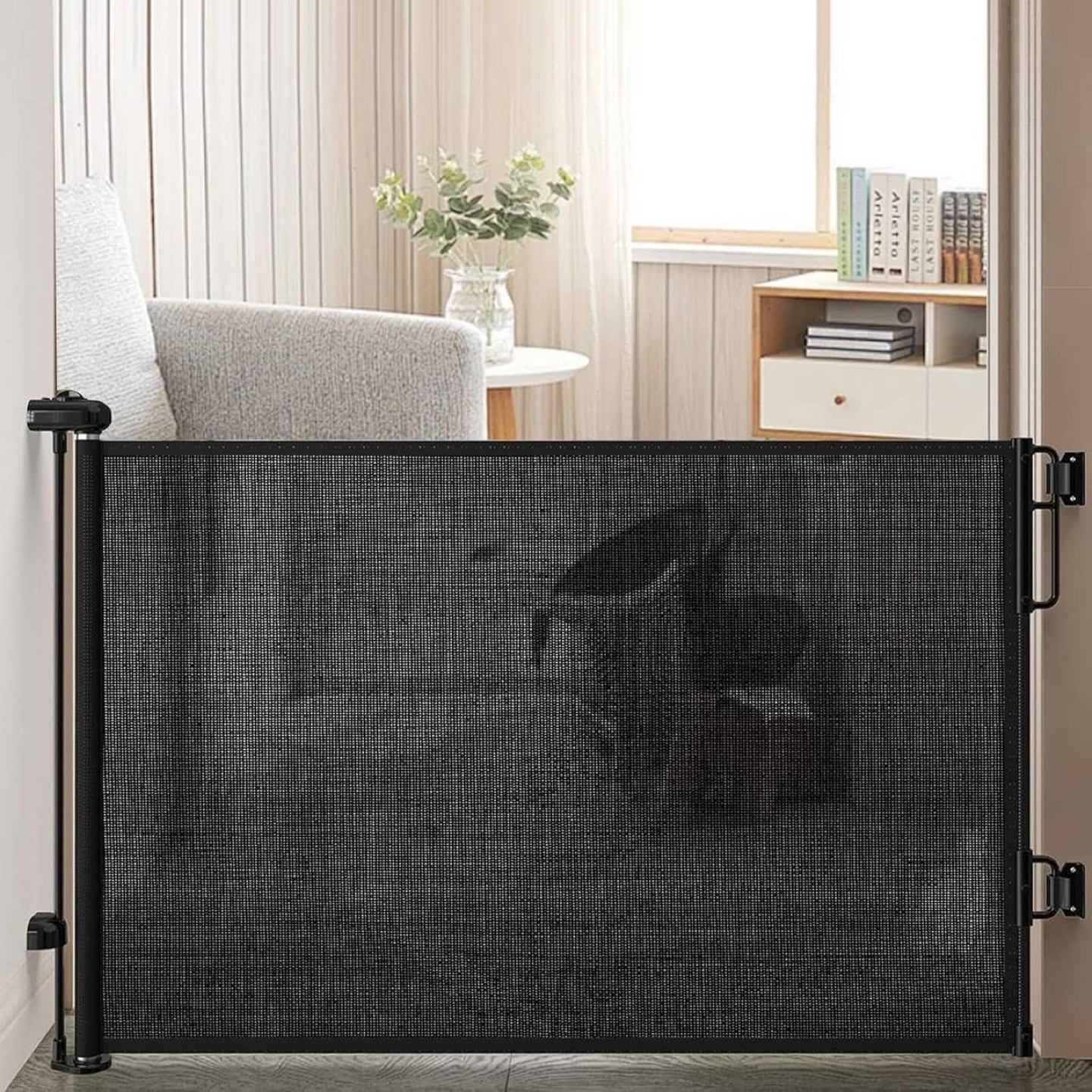 Retractable Safety Gate - Black