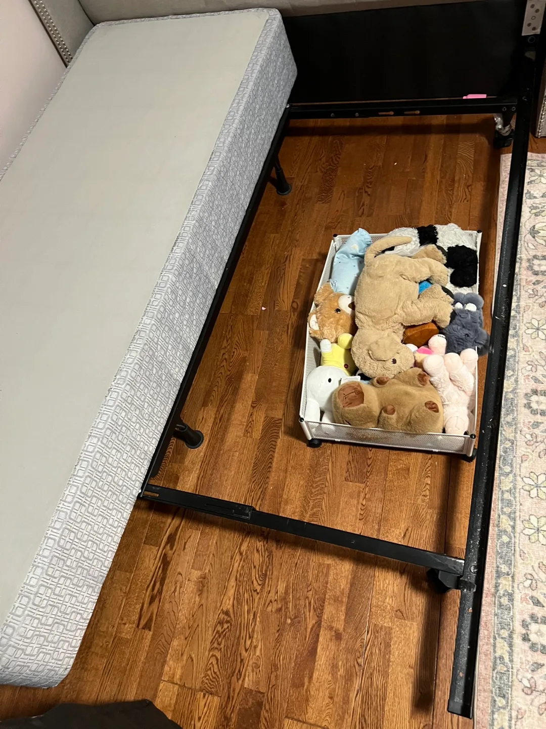 Used queen head board box spring and Frame image indicator(5)