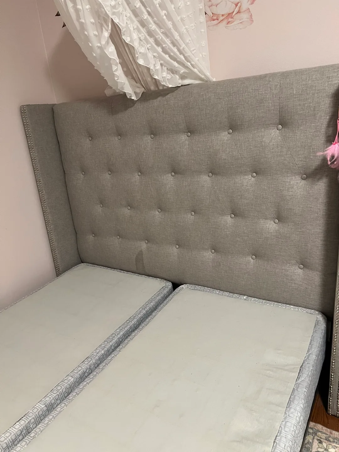 Used queen head board box spring and Frame image indicator(2)