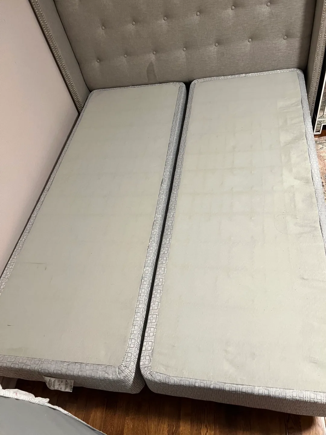 Used queen head board box spring and Frame image indicator(4)