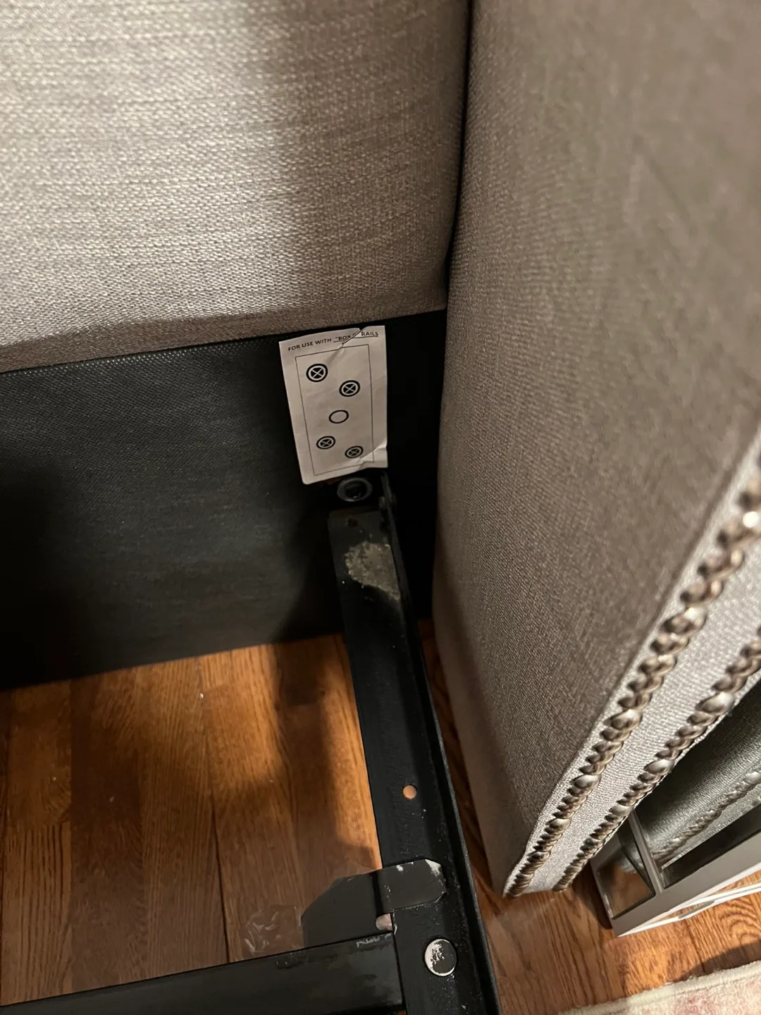 Used queen head board box spring and Frame image indicator(7)