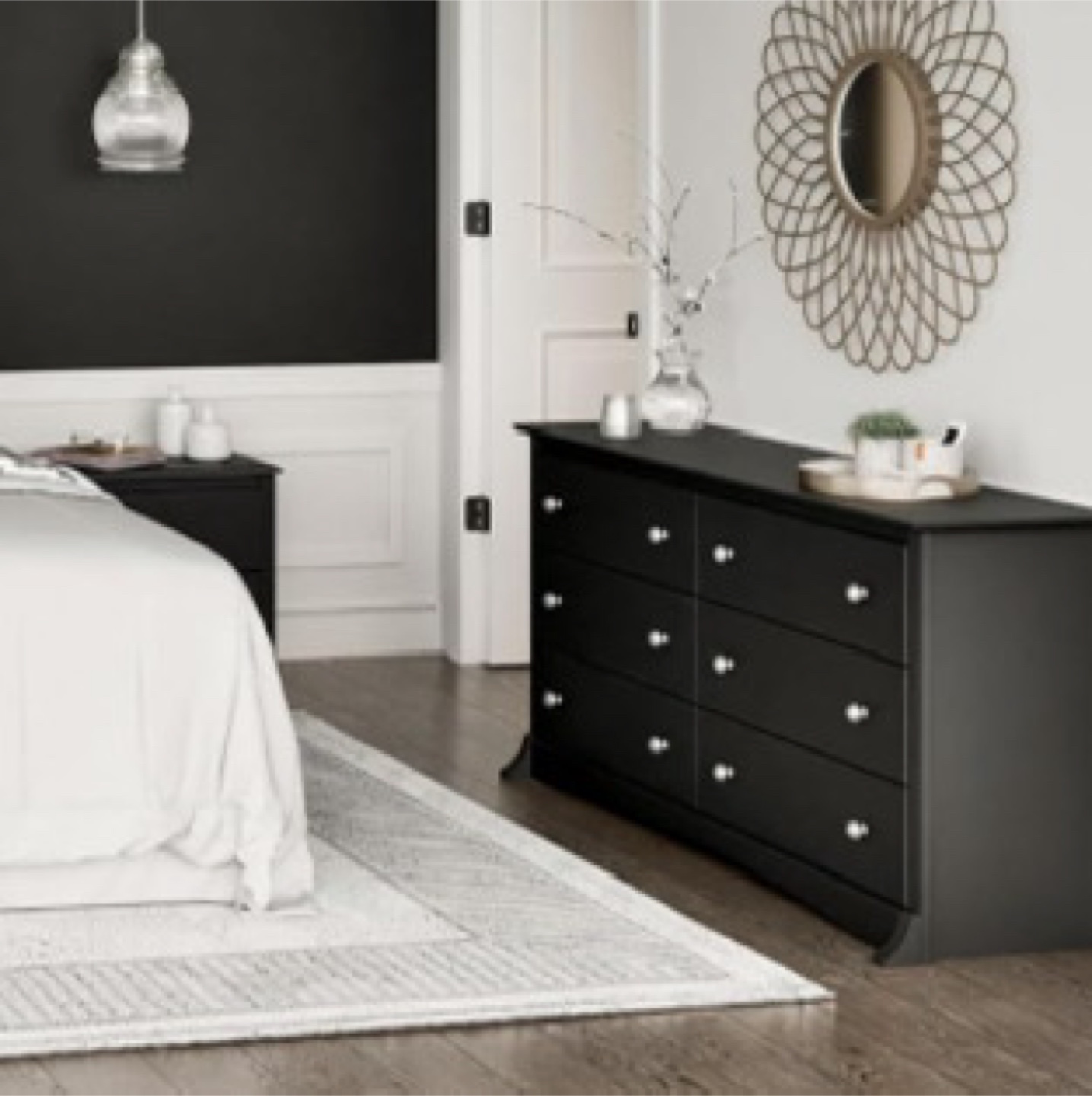 Black 6-Drawer Dresser (59" x 29") - photo 5