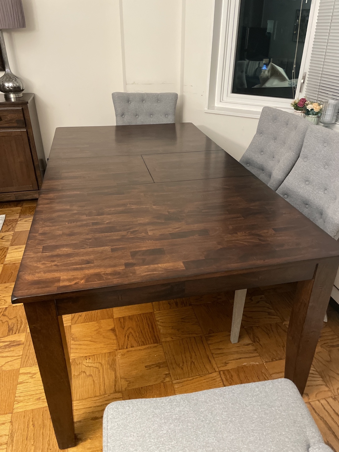 Extendable Dark Wood Dining Table - photo 4
