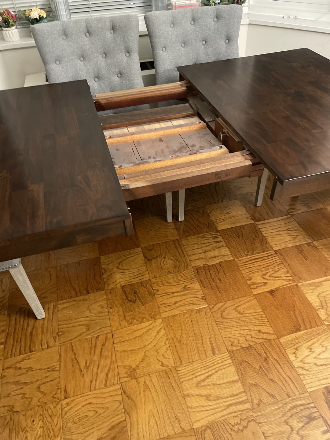 Extendable Dark Wood Dining Table - photo 3
