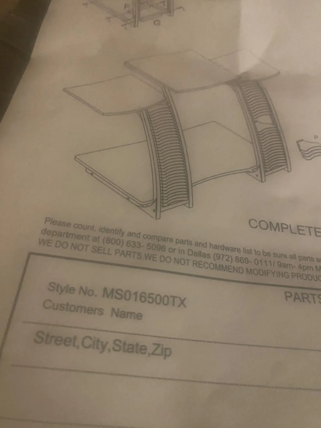Console Table Style No. MS016500TX image indicator(2)